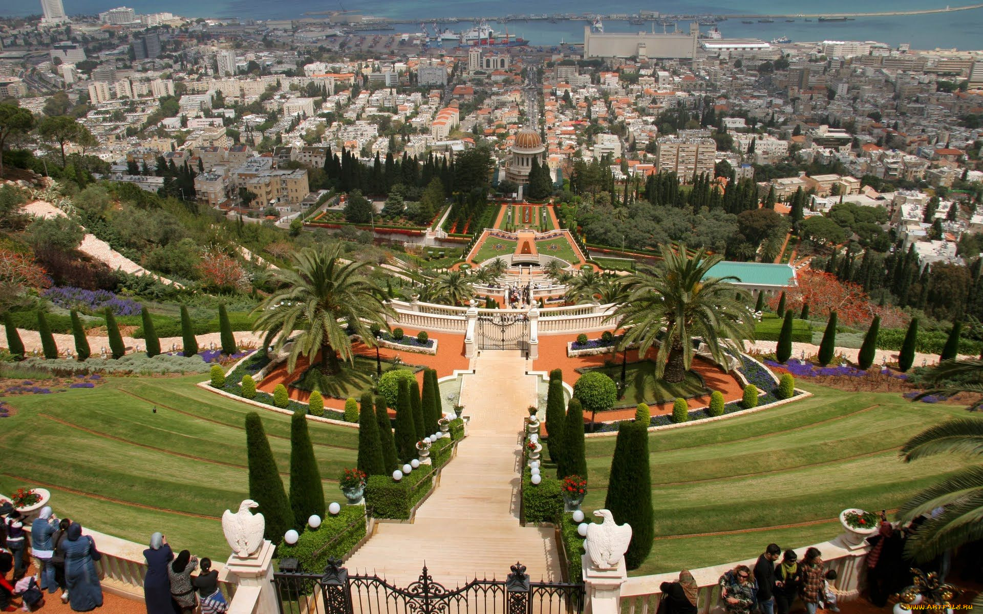 terraces, of, the, shrine, bab, , , haifa